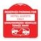 Signmission Reserved Parking for Hotel Guests Unauthorized Vehicles Towed Away Alum, 18" x 18", RW-1818-23098 A-DES-RW-1818-23098 - alternate 1